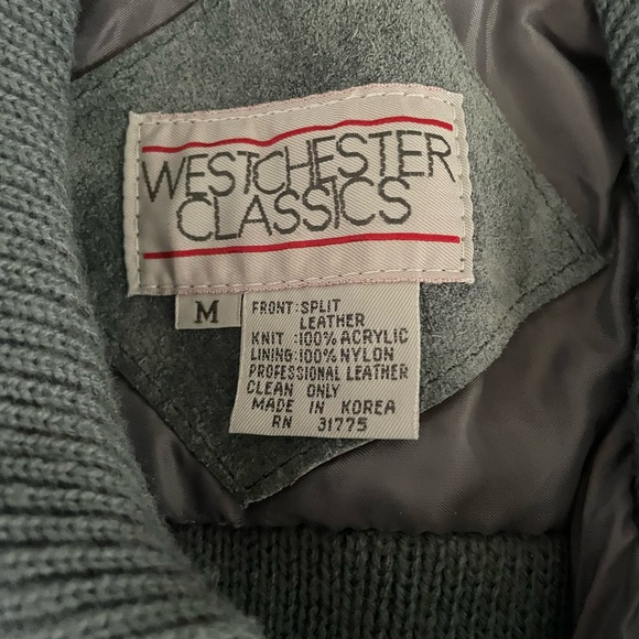 Blue leather jacket (men’s) - Picture 4 of 5